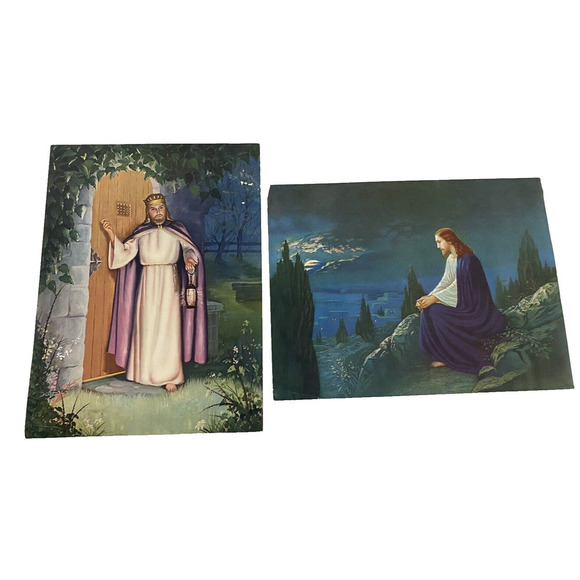 Other - R. Atkinson Jesus Litho Art Prints Set Lot 2 Vintage Christian Religious 11"x16"
